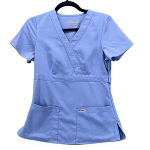 Greys Anatomy by Barco Womens Scrub Top Light Blue XS